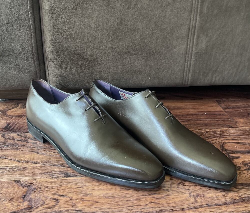 $3,100 NWOB Berluti Wholecut Oxfords Alessandro Brown Leather Size 7.5(41.5)